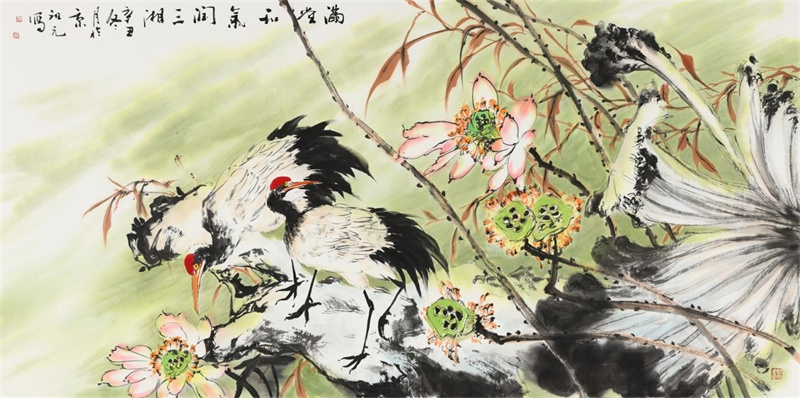 花鸟四尺《满堂和气润三湘》690&times;1380
