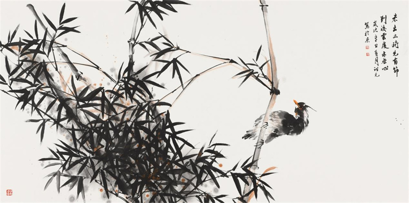 花鸟四尺《未出土时先有节》690&times;1380