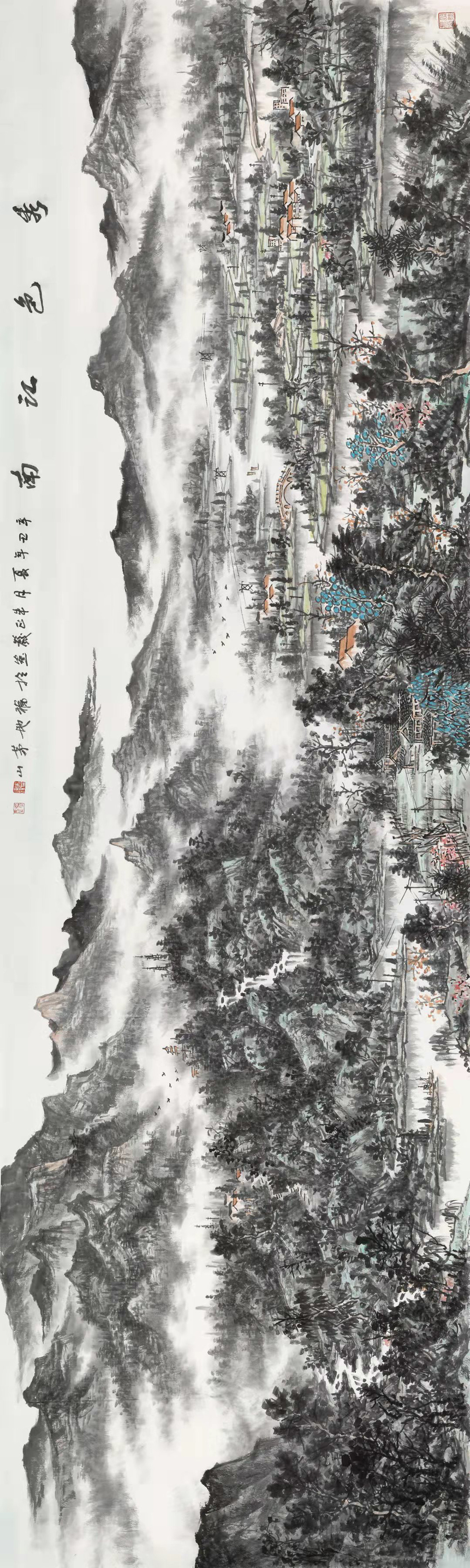 《秀色江南》365×110cm